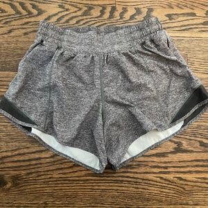 lululemon Hotty Hot 4" Heather Lux Multi Black/Heathered Black Short